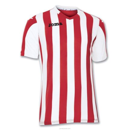 Joma 82P4R4330 احمر ابيض قميص بأكمام قصيرة رجال