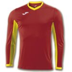 Joma 82P4R4338 احمر اصفر بطولة قميص طويل الأكمام الرابع رجال