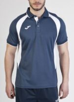 Joma 82P4R4378 الأزرق الداكن الأبيض بطولة قميص بولو قصير الأكمام III رجال - Image 2