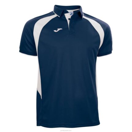 Joma 82P4R4378 الأزرق الداكن الأبيض بطولة قميص بولو قصير الأكمام III رجال