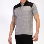 Joma 82P4R4385 مزيج أسود رمادي قميص بولو قصير الأكمام الفائز الثاني رجال - Image 4