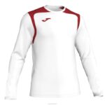 Joma 82P4R4394 أبيض أحمر بطولة القميص بأكمام طويلة v رجال