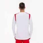 Joma 82P4R4394 أبيض أحمر بطولة القميص بأكمام طويلة v رجال - Image 3