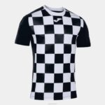 Joma 82P4R4397 أسود أبيض قميص بأكمام قصيرة العلم الثاني رجال