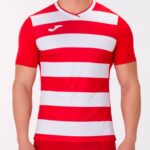 Joma 82P4R4398 احمر ابيض قميص بأكمام قصيرة europa iv رجال - Image 2