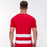 Joma 82P4R4398 احمر ابيض قميص بأكمام قصيرة europa iv رجال - Image 3