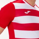 Joma 82P4R4398 احمر ابيض قميص بأكمام قصيرة europa iv رجال - Image 4