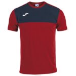 Joma 82P4R4402 أحمر أزرق كحلي الفائز قميص قصير الأكمام رجال