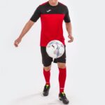 Joma 82P4R4436 أحمر أسود الفائز قميص قصير الأكمام رجال - Image 4