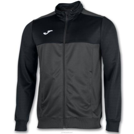 Joma 82P4R4442 أسود رمادي غامق الفائز سترة رجال
