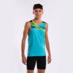 Joma 82P4R4459 الفلورسنت الفيروز الأسود بلا أكمام تي شيرت النخبة x رجال - Image 3