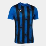 Joma 82P4R4460 الأزرق الملكي الأسود قميص بأكمام قصيرة inter iii رجال