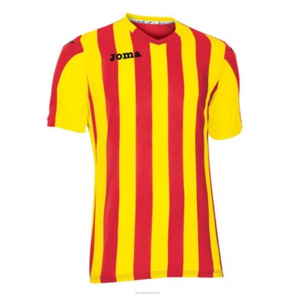Joma 82P4R4487 احمر اصفر قميص بأكمام قصيرة رجال