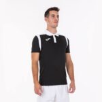 Joma 82P4R4490 أسود أبيض بطولة قميص بولو بأكمام قصيرة v رجال - Image 6