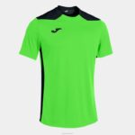 Joma 82P4R4516 نيون أخضر أسود بطولة قميص قصير الأكمام سادسا رجال