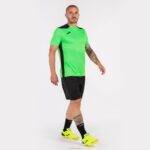 Joma 82P4R4516 نيون أخضر أسود بطولة قميص قصير الأكمام سادسا رجال - Image 6
