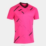 Joma 82P4R4541 نيون وردي أسود قميص بأكمام قصيرة النمر الثالث رجال