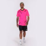 Joma 82P4R4541 نيون وردي أسود قميص بأكمام قصيرة النمر الثالث رجال - Image 6