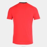 Joma 82P4R4543 نيون المرجان الأسود قميص بأكمام قصيرة النمر الثالث رجال - Image 2