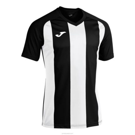 Joma 82P4R4570 أسود أبيض قميص بأكمام قصيرة بيزا الثاني رجال