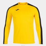 Joma 82P4R4598 أصفر أسود أكاديمية قميص بأكمام طويلة III رجال