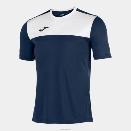 Joma 82P4R4606 الأزرق الداكن الأبيض الفائز قميص قصير الأكمام رجال