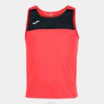 Joma 82P4R4611 أسود المرجان سباق تي شيرت بلا أكمام رجال