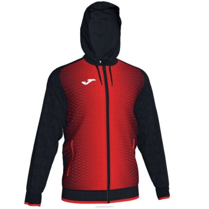 Joma 82P4R4620 أسود أحمر سوبرنوفا سترة مقنعين رجال