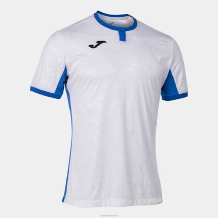 Joma 82P4R4625 أبيض أزرق ملكي قميص قصير الأكمام toletum الثاني رجال
