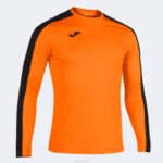Joma 82P4R4631 برتقالي أسود أكاديمية قميص بأكمام طويلة III رجال