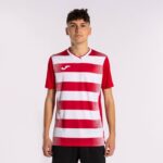 Joma 82P4R4649 احمر ابيض قميص بكم قصير europa v رجال - Image 2