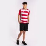 Joma 82P4R4649 احمر ابيض قميص بكم قصير europa v رجال - Image 6