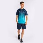 Joma 82P4R485 الفلورسنت الفيروز الأزرق الداكن قميص بأكمام قصيرة النمر الرابع رجال - Image 6