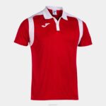Joma 82P4R526 احمر ابيض بطولة قميص بولو بأكمام قصيرة v رجال