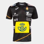 Joma 82P4R534 أسود رمادي غامق قميص قصير الأكمام 3 زي الاتحاد الملكي الاسباني لكرة اليد