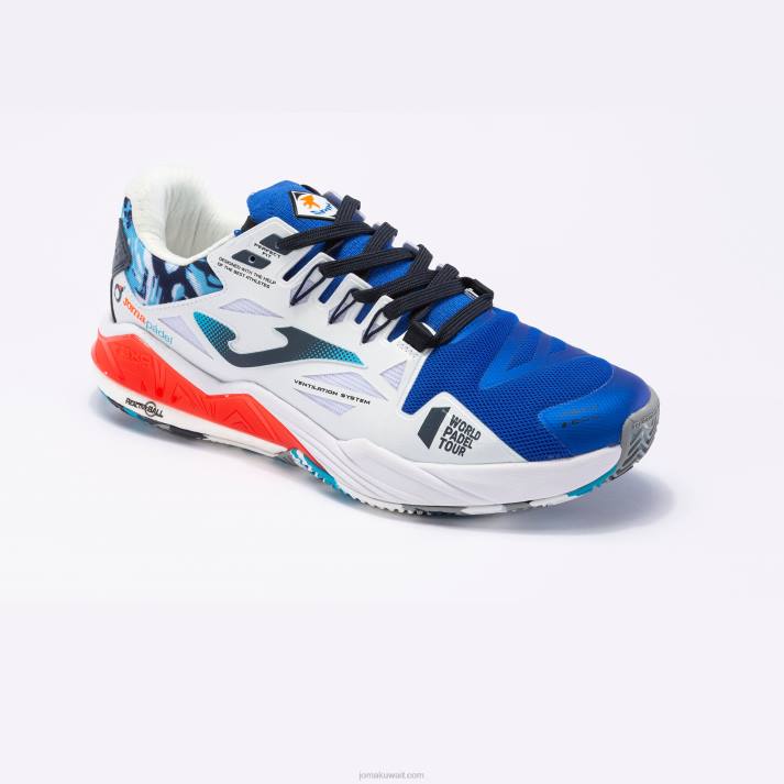 Joma 82P4R75 أزرق ملكي أبيض أحذية تي تدور 23 طين رجال - Image 2
