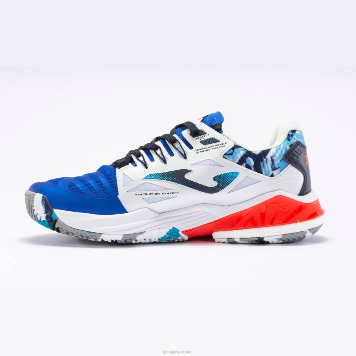 Joma 82P4R75 أزرق ملكي أبيض أحذية تي تدور 23 طين رجال - Image 5