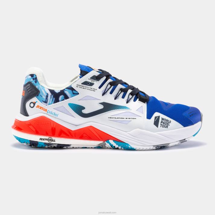 Joma 82P4R75 أزرق ملكي أبيض أحذية تي تدور 23 طين رجال - Image 1