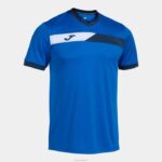 Joma 82P4R777 الأزرق الملكي الأزرق الداكن الأبيض قميص قصير الأكمام المحكمة رجال
