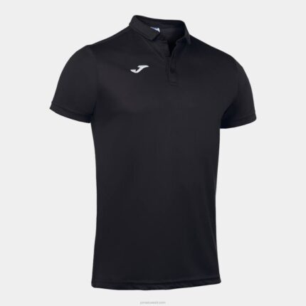Joma 82P4R828 أسود قميص بولو قصير الأكمام هواية رجال