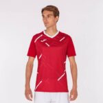 Joma 82P4R1011 احمر ابيض قميص بأكمام قصيرة النمر الثالث رجال - Image 2