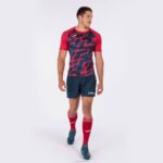 Joma 82P4R1013 أحمر أزرق كحلي قميص بأكمام قصيرة myskin iii رجال - Image 6