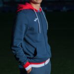 Joma 82P4R1023 الأزرق الداكن الأحمر سترة مقنعين مريحة الثاني رجال - Image 6
