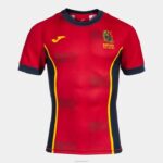 Joma 82P4R1034 أحمر قميص قصير الاكمام 1st موحدة الاتحاد الاسباني للرجبي