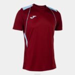 Joma 82P4R1085 بورجوندي السماء الزرقاء قميص بطولة قصيرة الأكمام السابع رجال