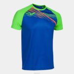 Joma 82P4R1093 الأزرق الملكي الأخضر الفلوريسنت قميص قصير الأكمام النخبة x رجال