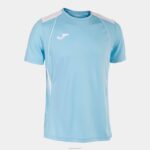 Joma 82P4R1123 السماء الزرقاء البيضاء قميص بطولة قصيرة الأكمام السابع رجال
