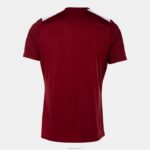 Joma 82P4R1131 بورجوندي أبيض قميص بطولة قصيرة الأكمام السابع رجال - Image 2
