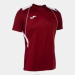 Joma 82P4R1131 بورجوندي أبيض قميص بطولة قصيرة الأكمام السابع رجال