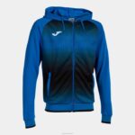 Joma 82P4R1134 الأزرق الملكي الأسود جاكيت بغطاء رأس Tiger v رجال